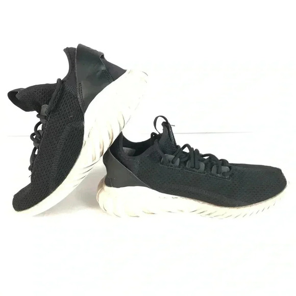 Adidas Black Mesh Tubular Doom Sock  Primeknit Sneaker Shoes - Picture 4 of 7